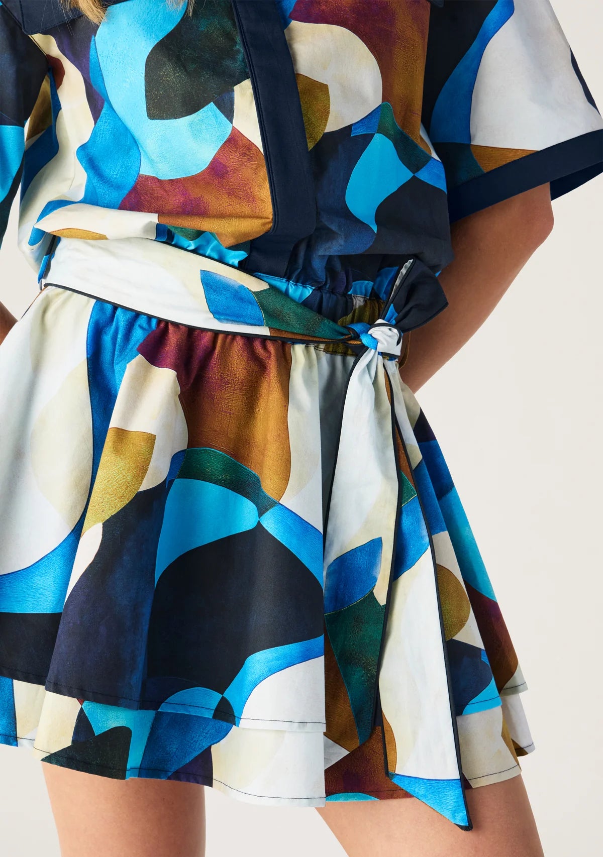 Mos the Label - Celestia Print Ruffle Mini Dress