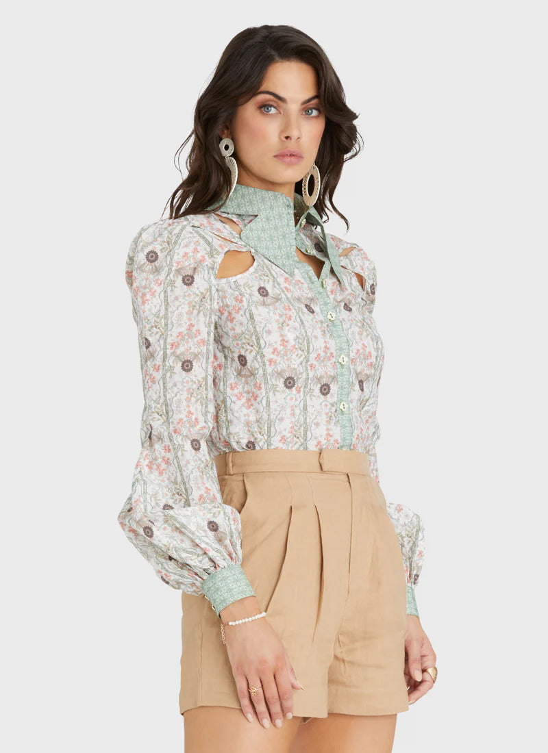 Aqua Blu - Renee Blouse - Amaryllis