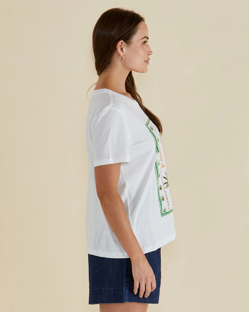 Betty Basics - Ellia Crew Tee - Paradise Beach Print