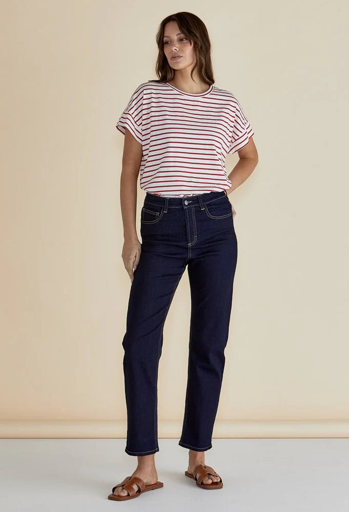Betty Basics - Willa Tee - Red Stripe