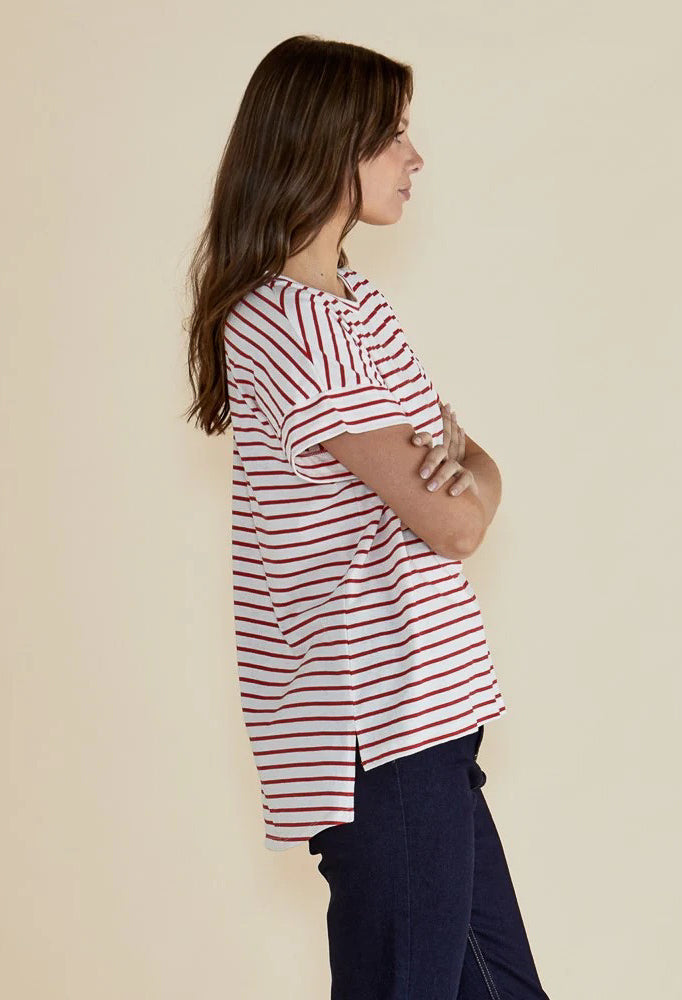 Betty Basics - Willa Tee - Red Stripe