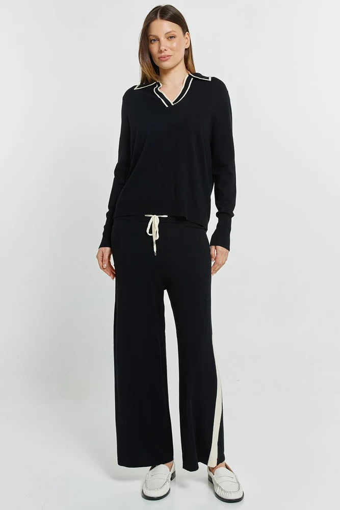 Betty Basics - Makenna Polo Sweater - Black