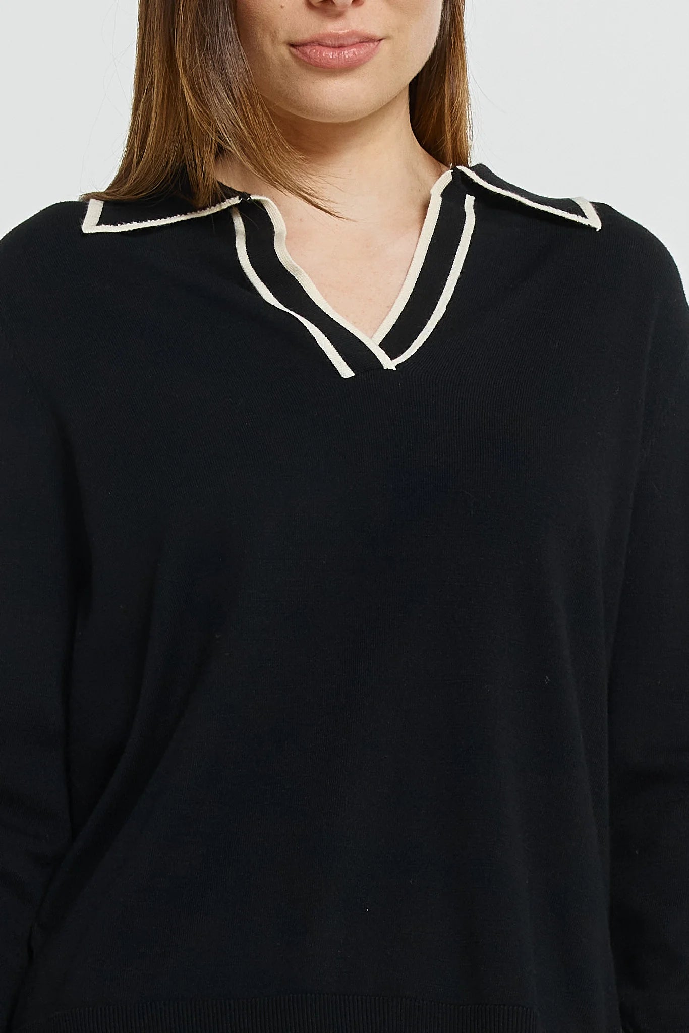 Betty Basics - Makenna Polo Sweater - Black