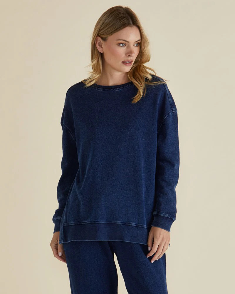 Betty Basics - Easy Crew Sweat - Indigo Wash