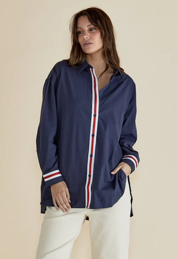 Betty Basics - Claire Classic Shirt - French Blue