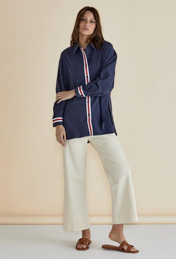 Betty Basics - Claire Classic Shirt - French Blue