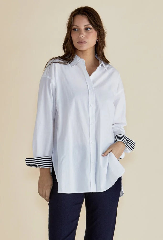 Betty Basics - Claire Classic Shirt - White