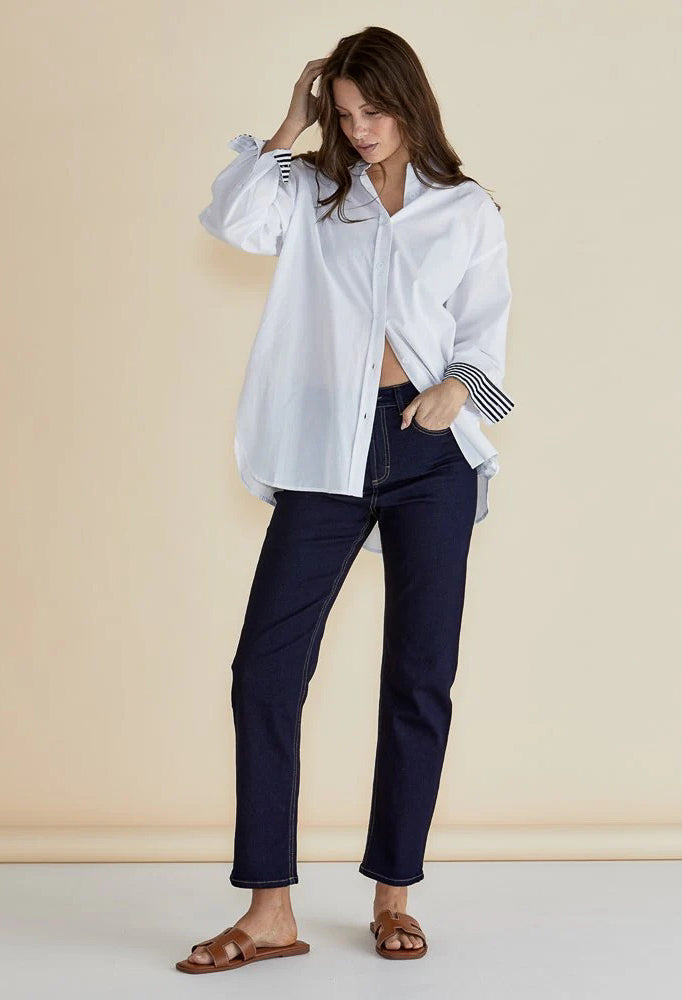 Betty Basics - Claire Classic Shirt - White