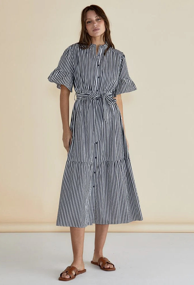 Betty Basics - Jamilla Dress - Navy Stripe