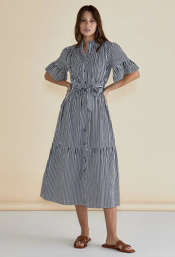 Betty Basics - Jamilla Dress - Navy Stripe
