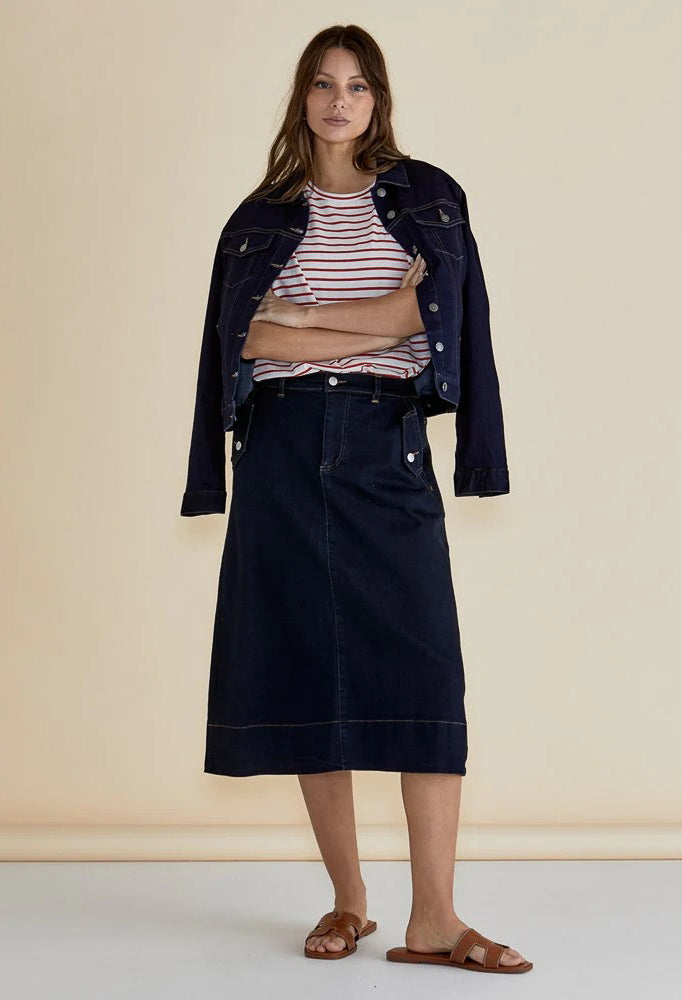 Betty Basics - Astra Denim Skirt - Ink