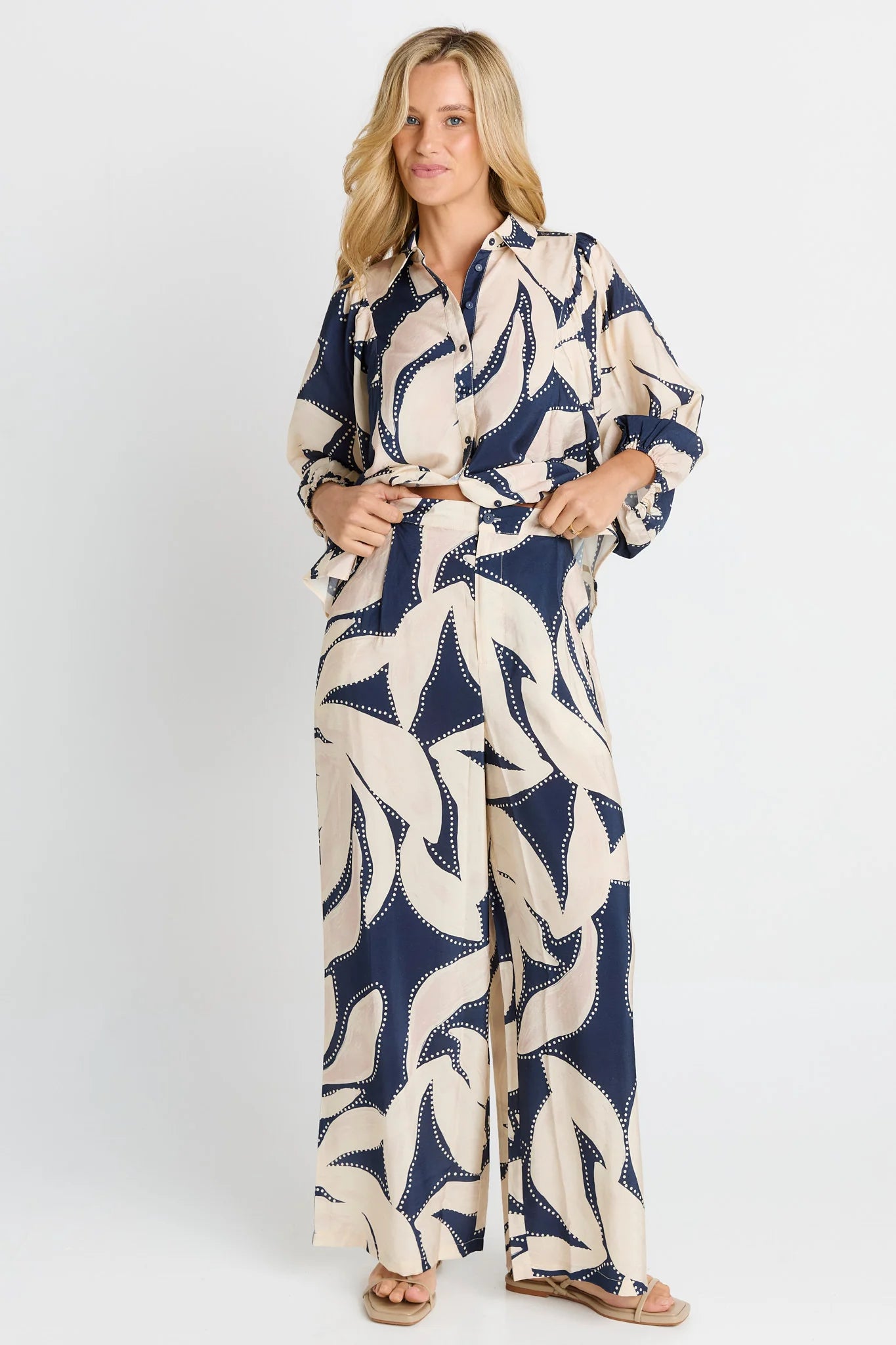 Betty Basics - Zander Pant - Navy Floral Print
