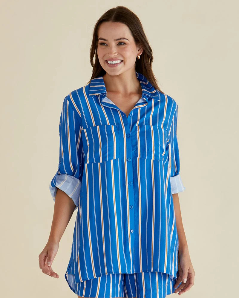 Betty Basics - Mills Shirt - Blue Stripe