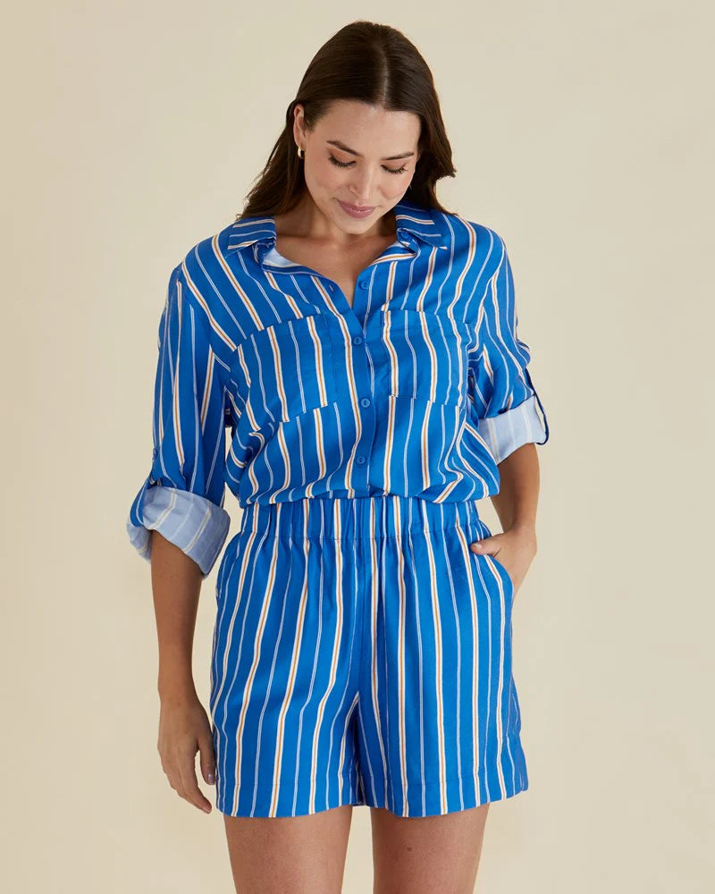 Betty Basics - Mills Shirt - Blue Stripe