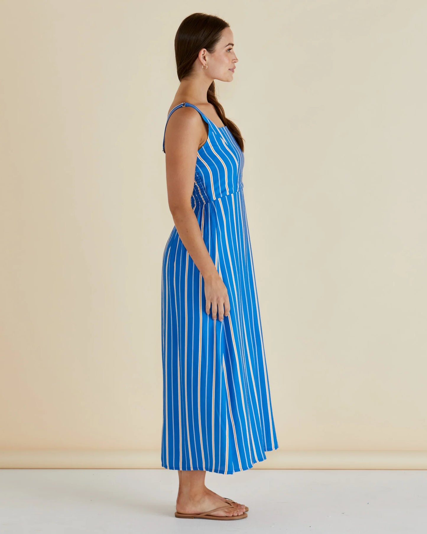 Betty Basics - Tegan Midi Dress - Blue Stripe