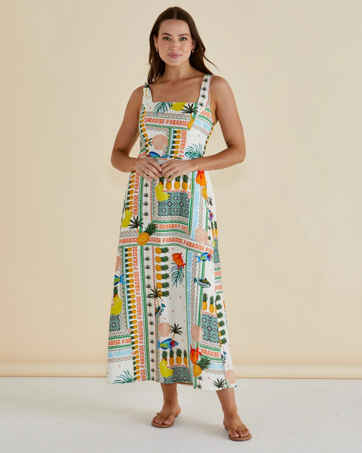 Betty Basics - Tegan Midi Dress - Paradise Print
