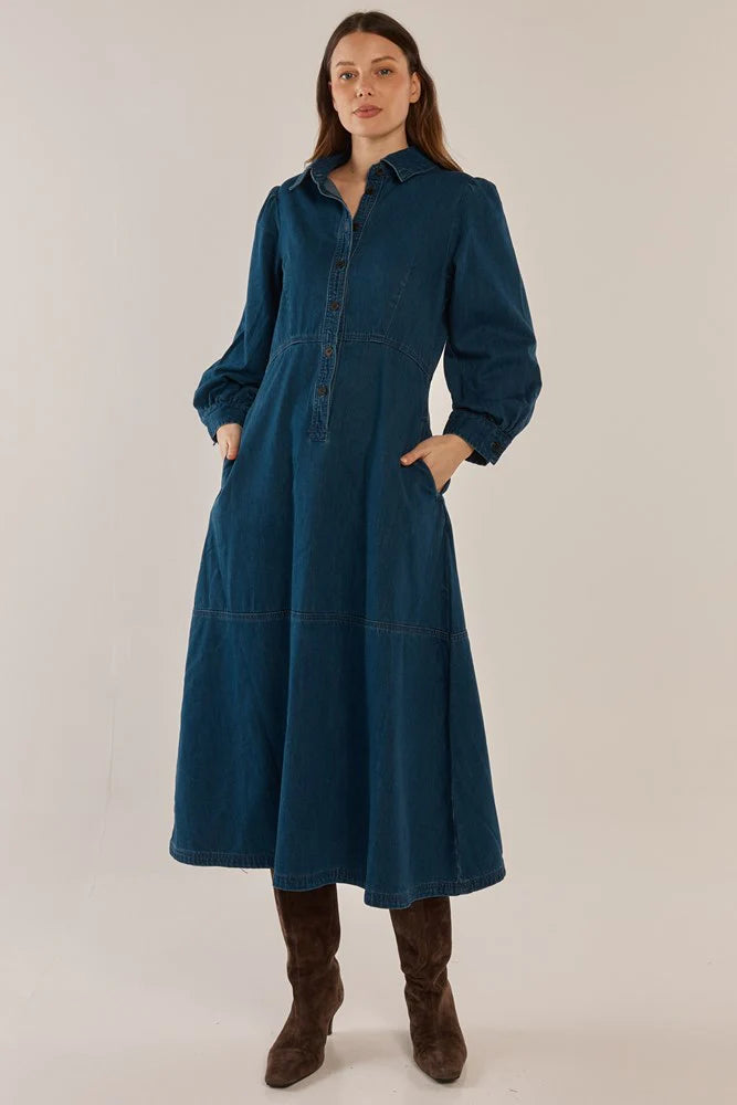 Betty Basics - Detroit Dress - Dark Vintage Wash