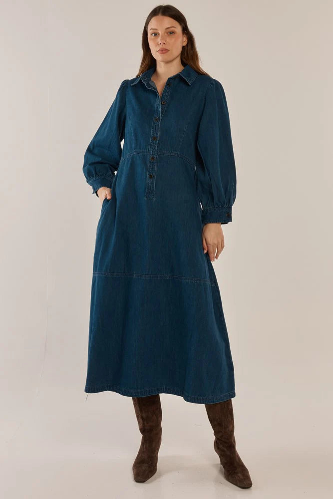Betty Basics - Detroit Dress - Dark Vintage Wash