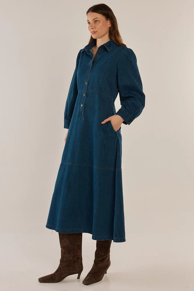 Betty Basics - Detroit Dress - Dark Vintage Wash