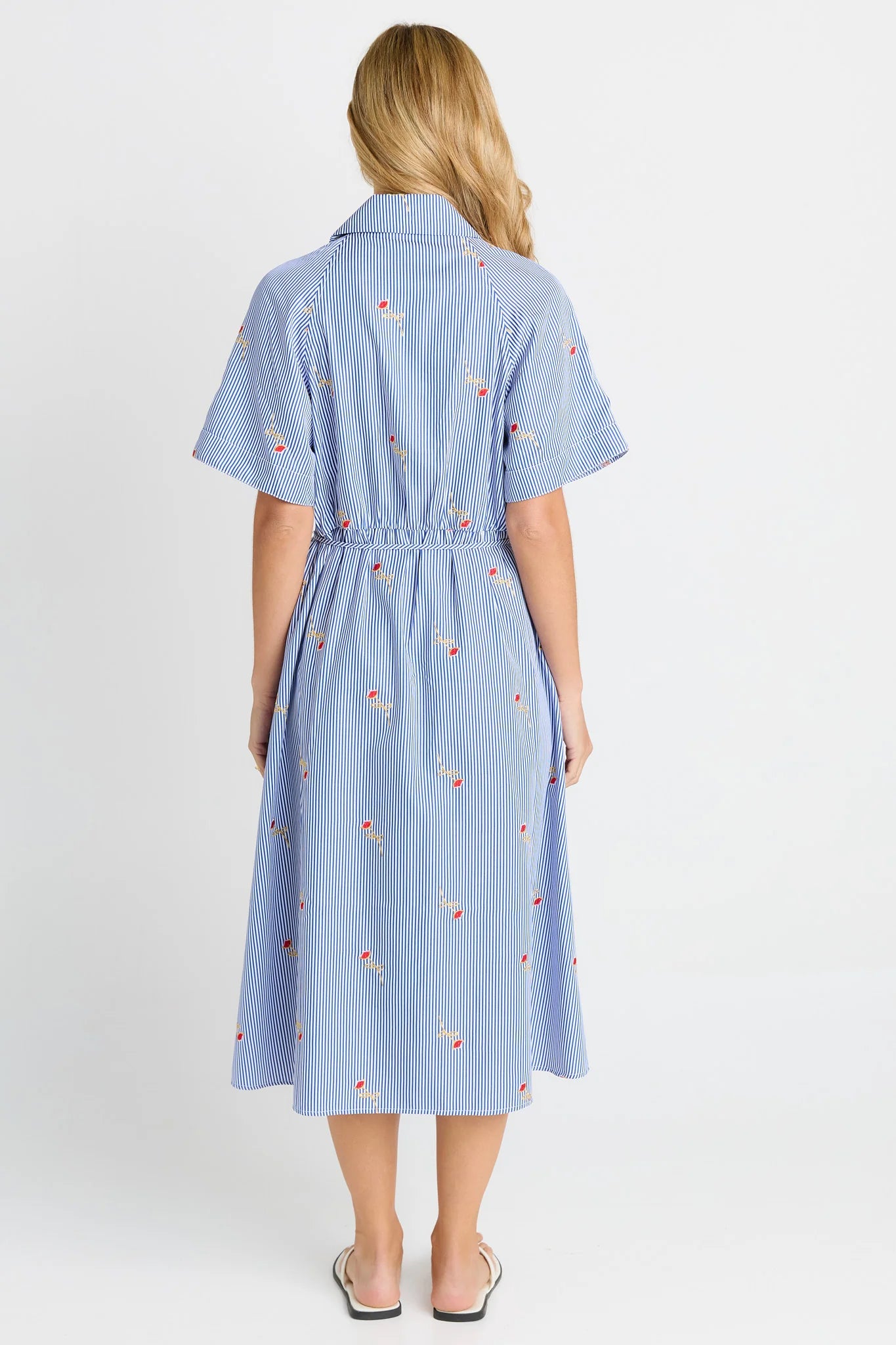 Betty Basics - Shelley Shirt Dress - Rose Stripe