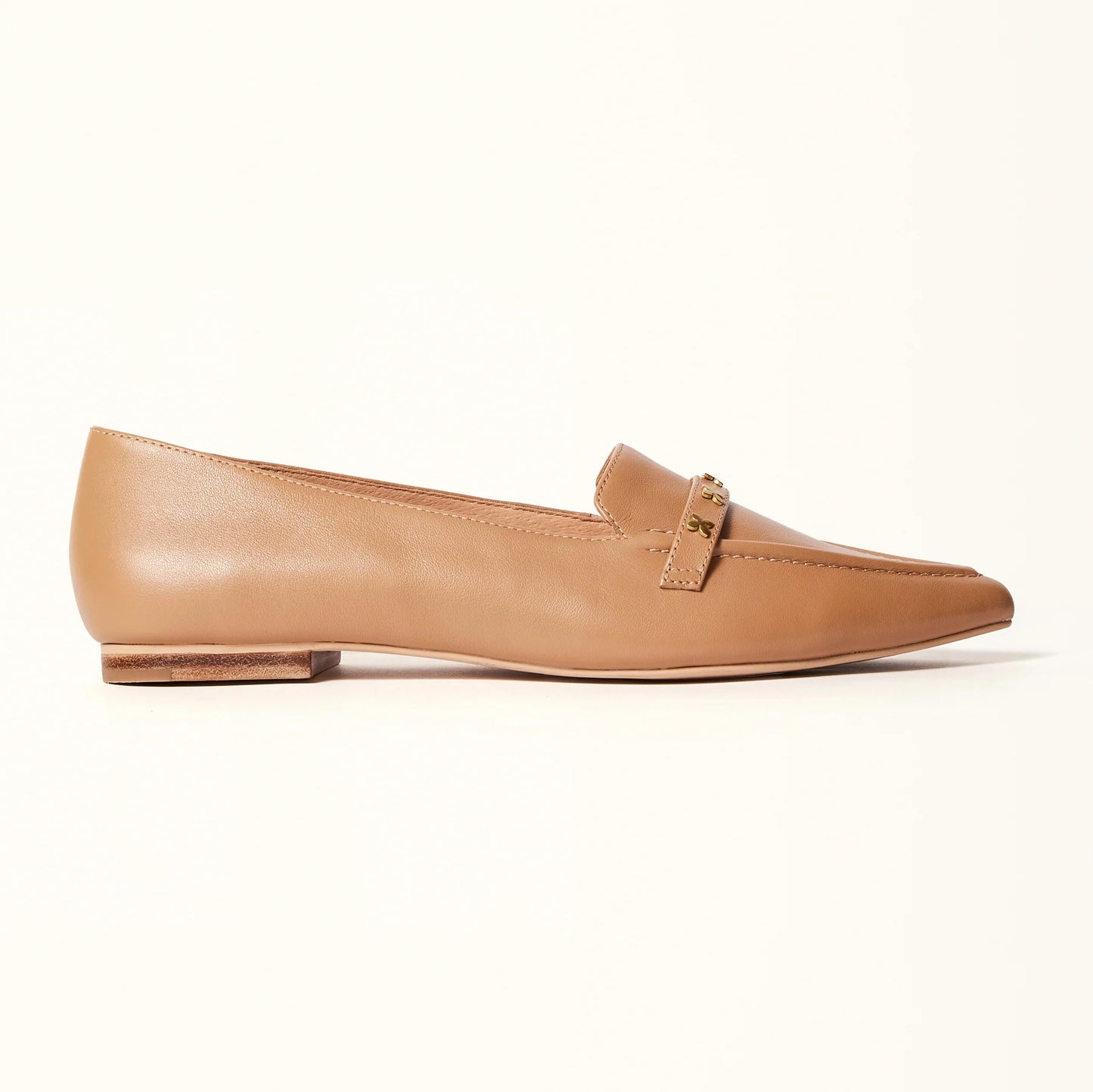 Millwoods - Poplar Pointed Flat - Camel With Studs