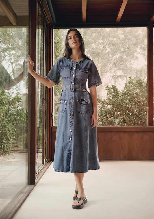 Mos the Label - Aveline Denim Dress - Light Indigo