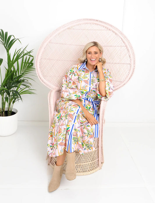 Safari Long Dress - Safari Print