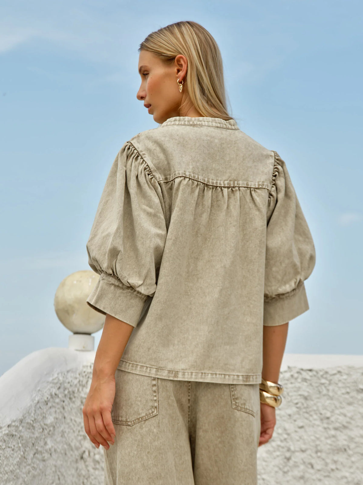Fate & Becker - Saskia Balloon Shirt - Parchment