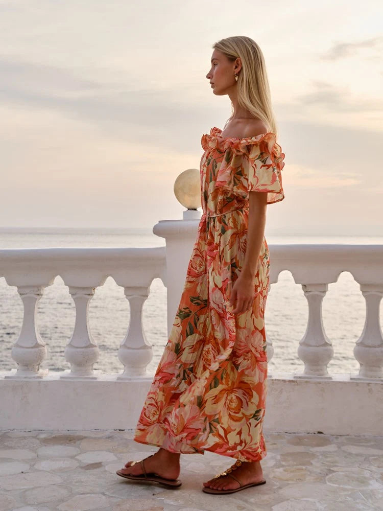 Fate & Becker - Cosima Floral Midi Dress - Petal