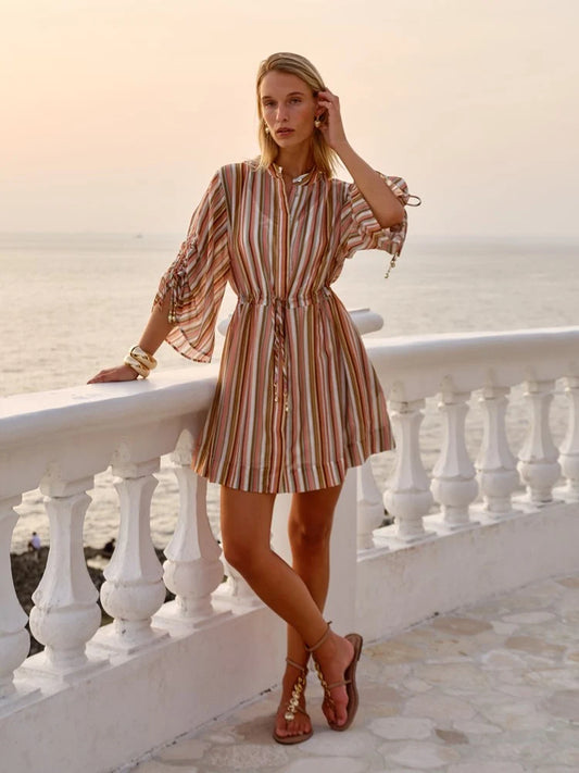 Fate & Becker - Vera Mini Dress - Sandbar Stripe