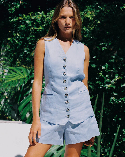 Walnut Melbourne - Malta Vest - Sky Blue