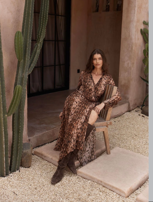 Fate & Becker - Isla Wrap Dress - Snake Printfate