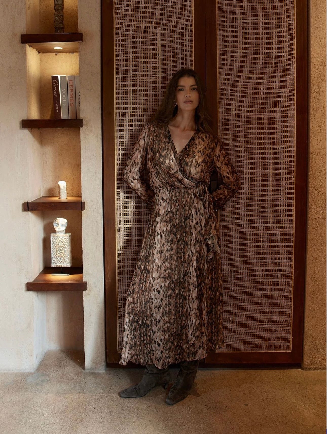 Fate & Becker - Isla Wrap Dress - Snake Printfate
