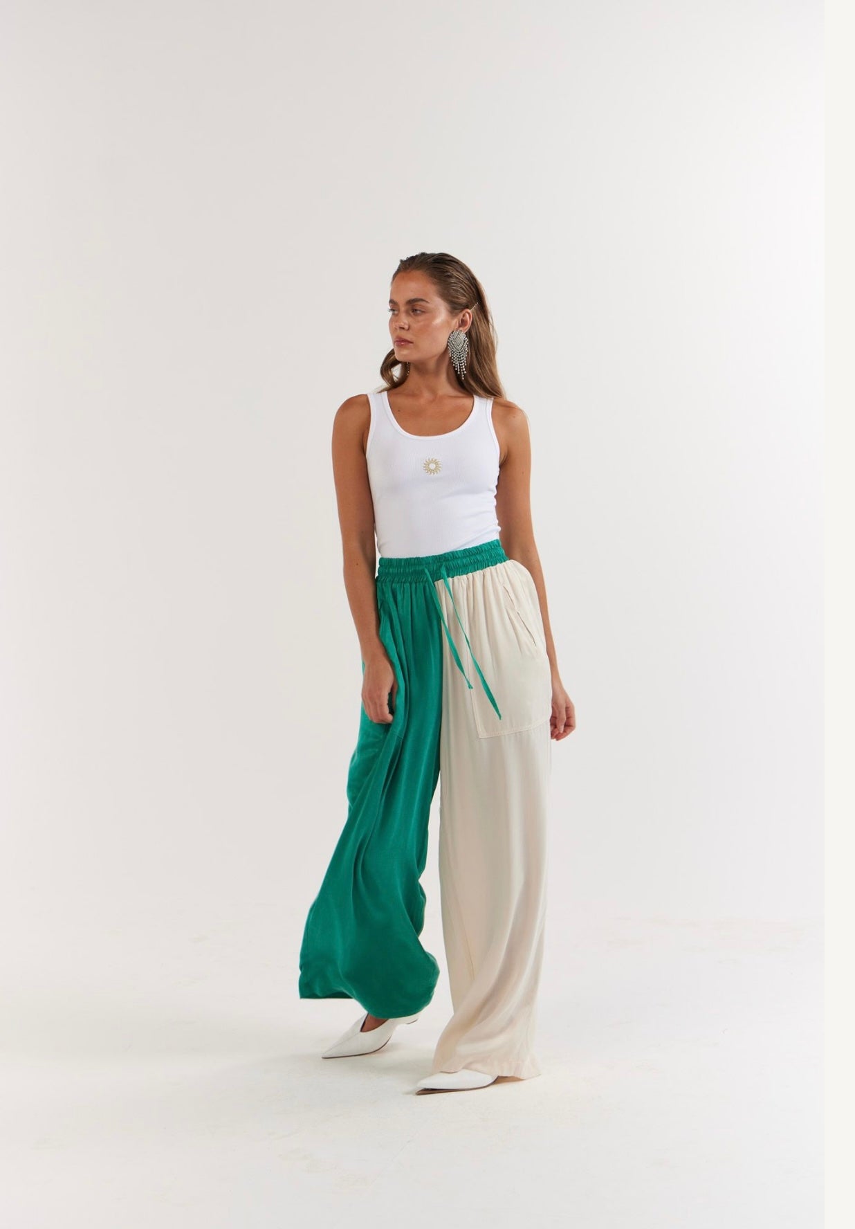 La Bohème Girls - Juno Pant - Emerald Ivory