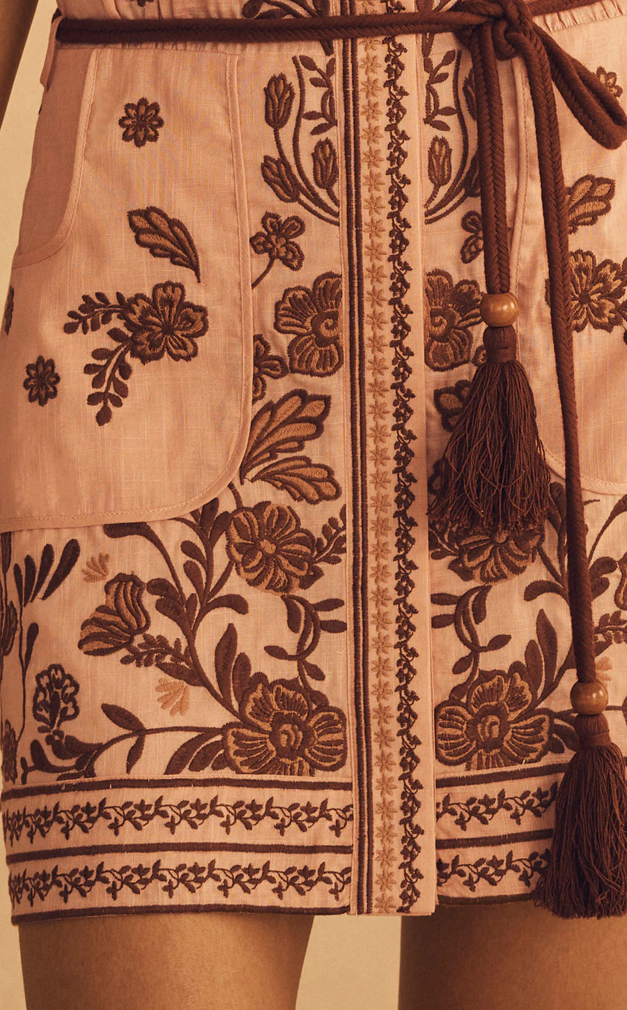 Aur Oceá - Mini Shirt Dress - Înfiorată Embroidered