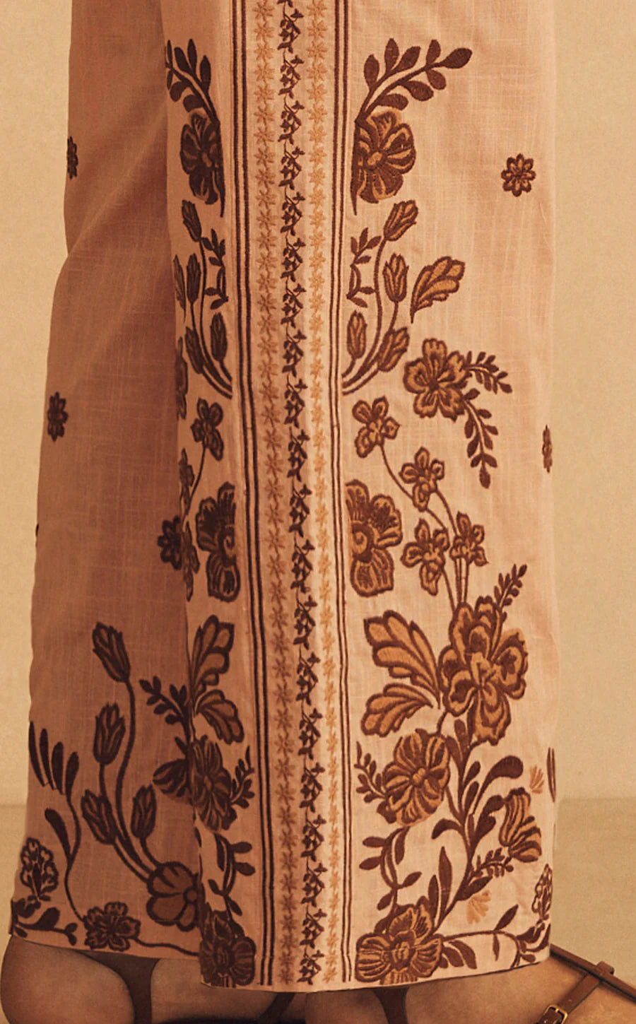 Aur Oceá - Straight Leg Pant - Infiroata Embroidered