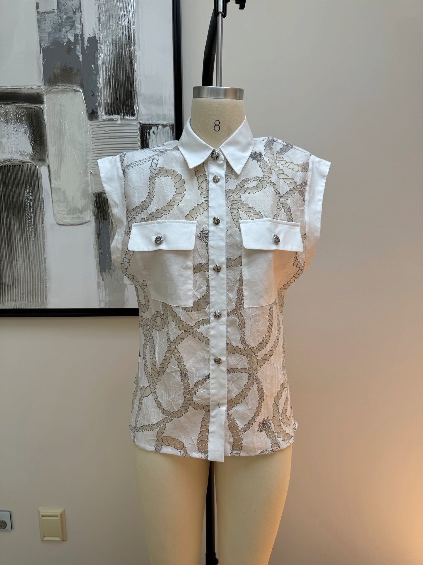 Realm Origin - Rope Mirage Top - White