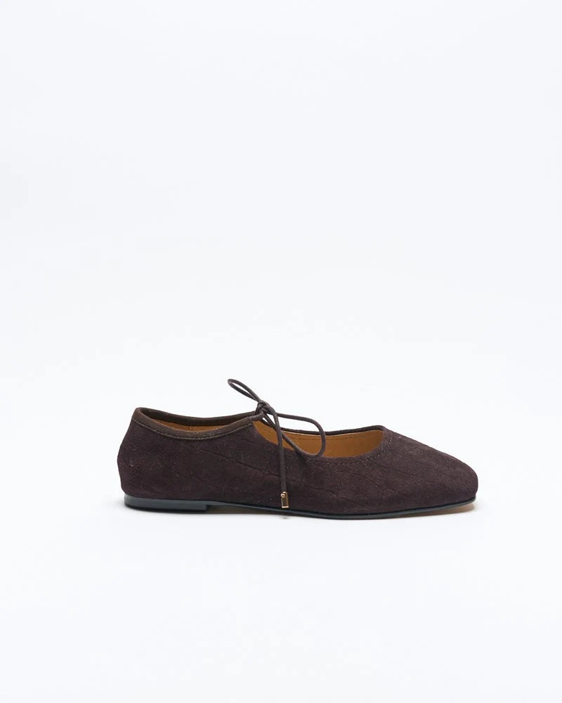 Walnut Melbourne - Ingrid Leather Ballet - Chocolate Croc