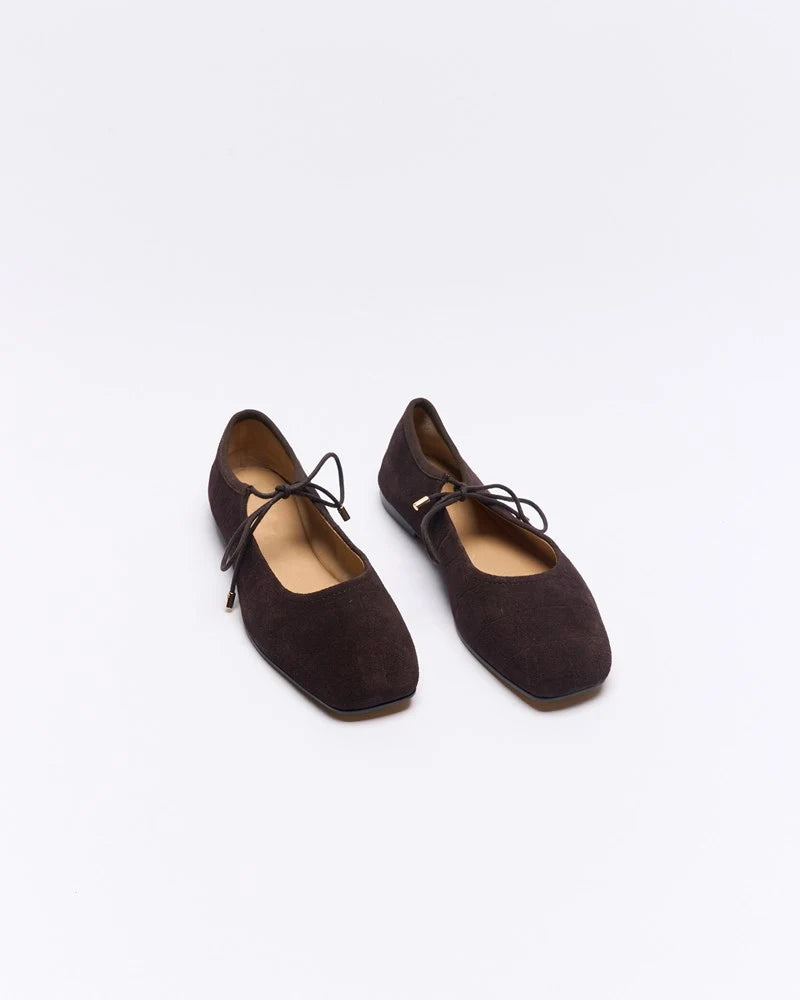 Walnut Melbourne - Ingrid Leather Ballet - Chocolate Croc
