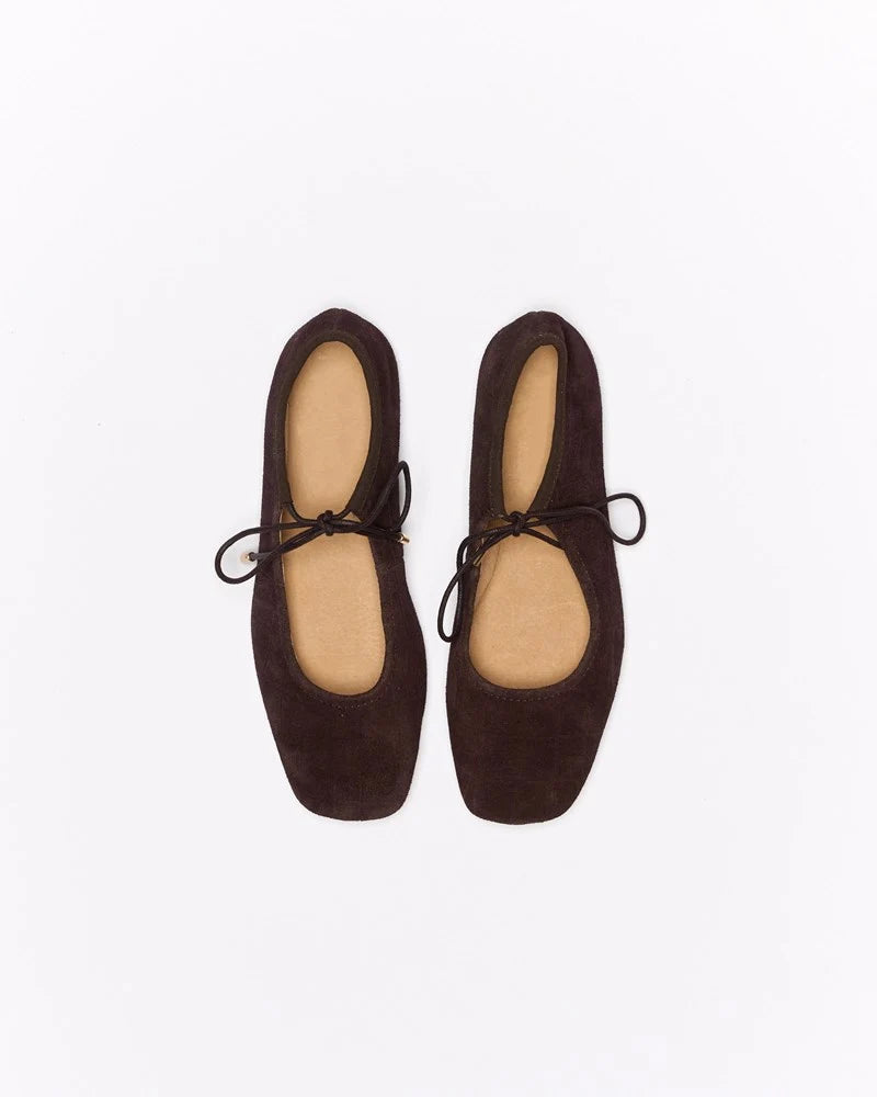 Walnut Melbourne - Ingrid Leather Ballet - Chocolate Croc