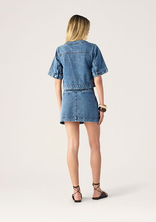 Mos the Label - Aveline Denim Top - Light Indigo