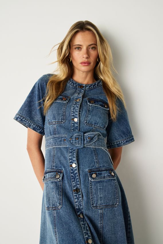 Mos the Label - Aveline Denim Dress - Light Indigo