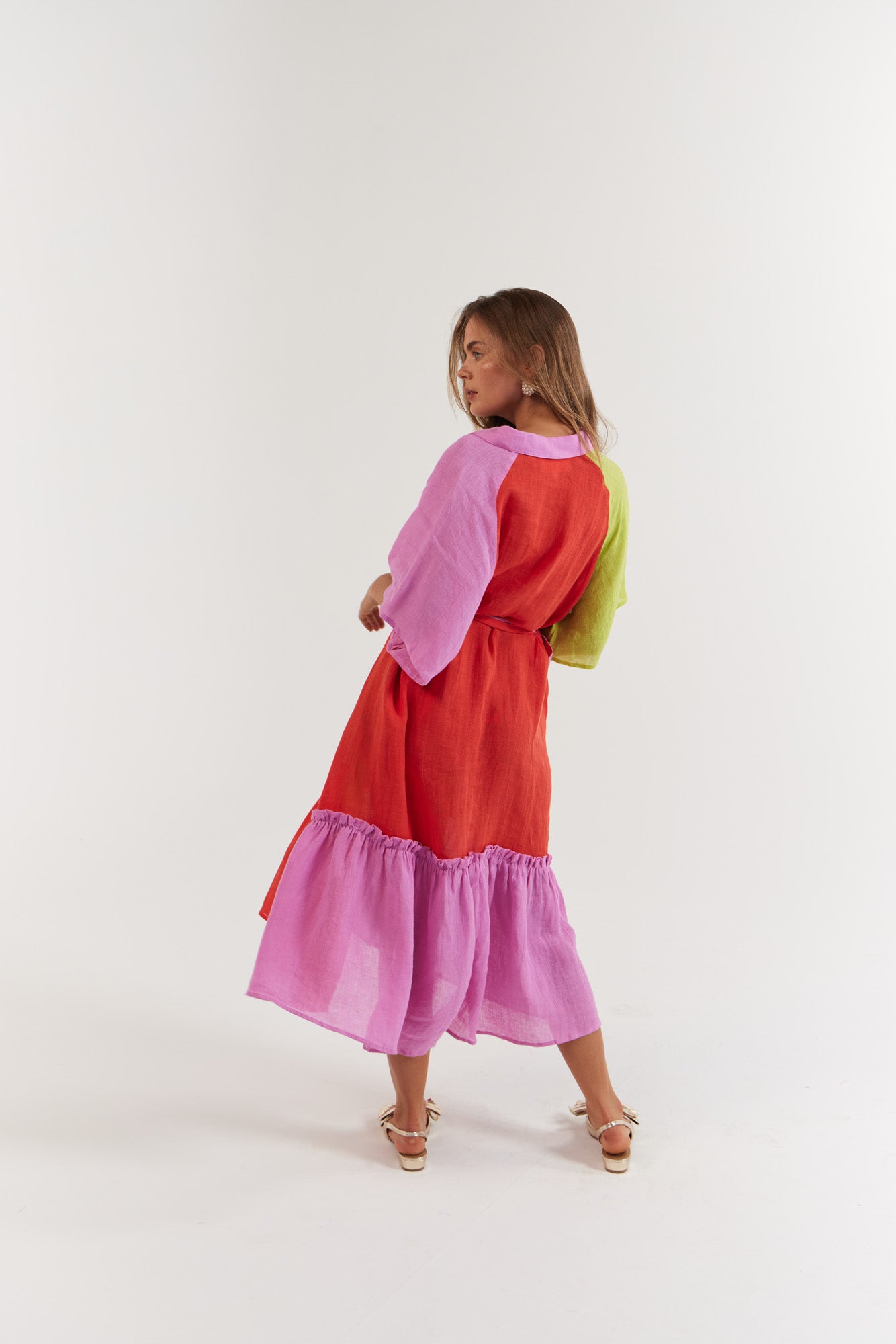 La Bohème Girls - Moxie Midi Dress - Candy Stripe