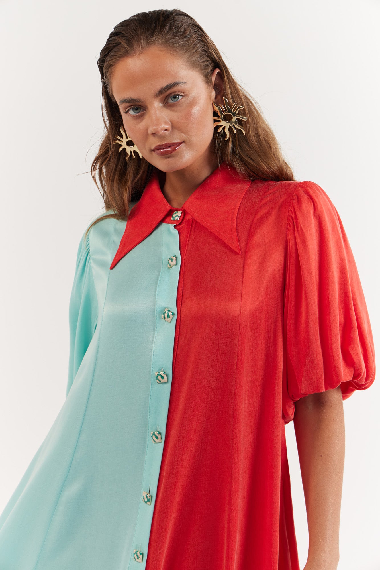 La Bohème Girls - Peyton Midi Dress - Tangerine Aqua