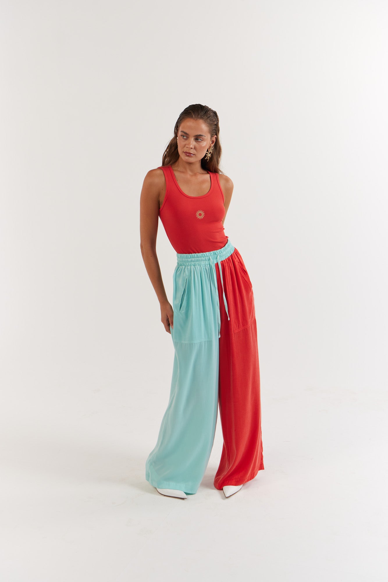 La Bohème Girls - Juno Pant - Tangerine Aqua