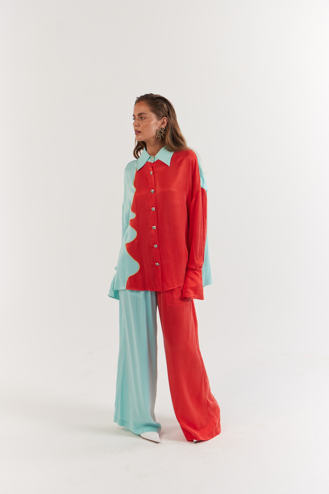 La Bohème Girls - Beau Shirt - Tangerine Aqua