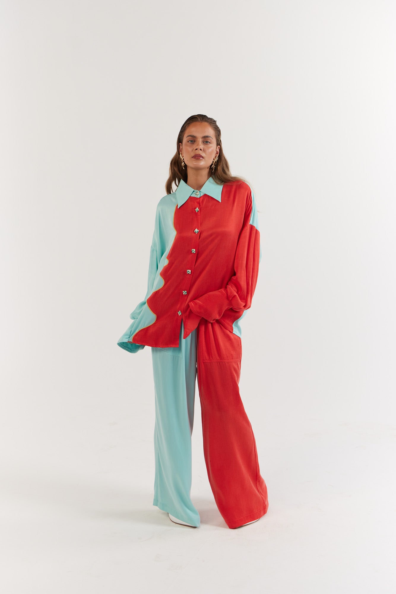 La Bohème Girls - Beau Shirt - Tangerine Aqua