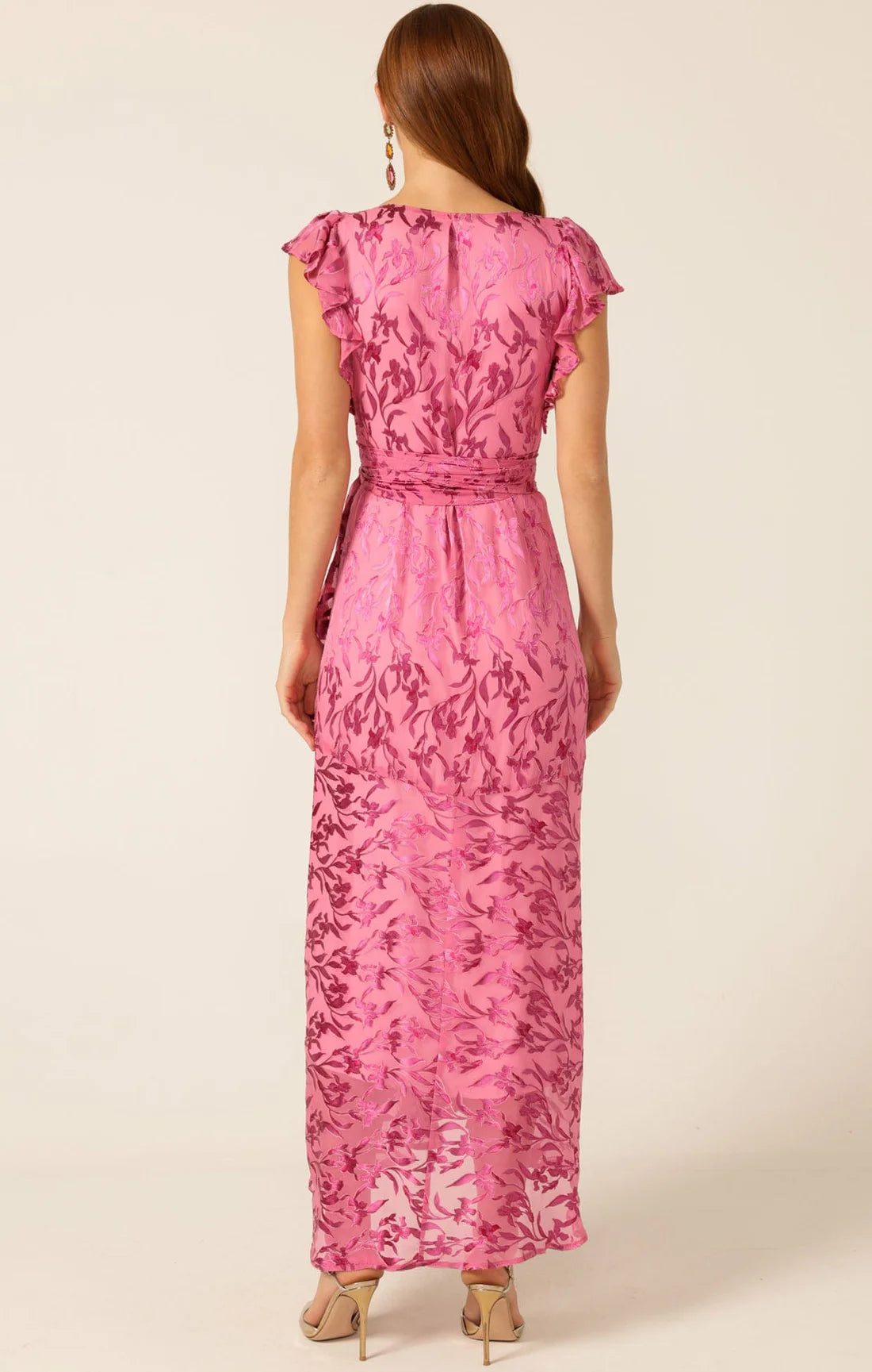 Sacha Drake - Bella Rose Maxi Wrap Dress - Magenta Botanical