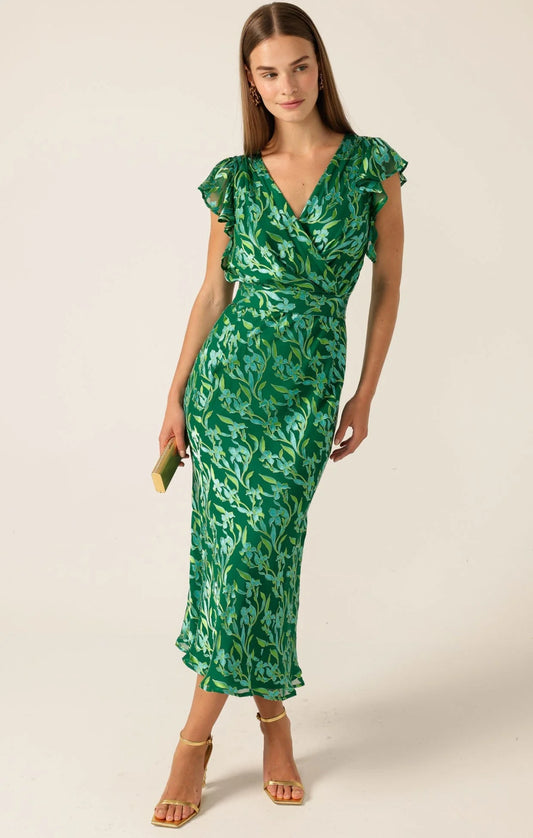 Sacha Drake - Fleur De Lys Dress - Green. Botanical