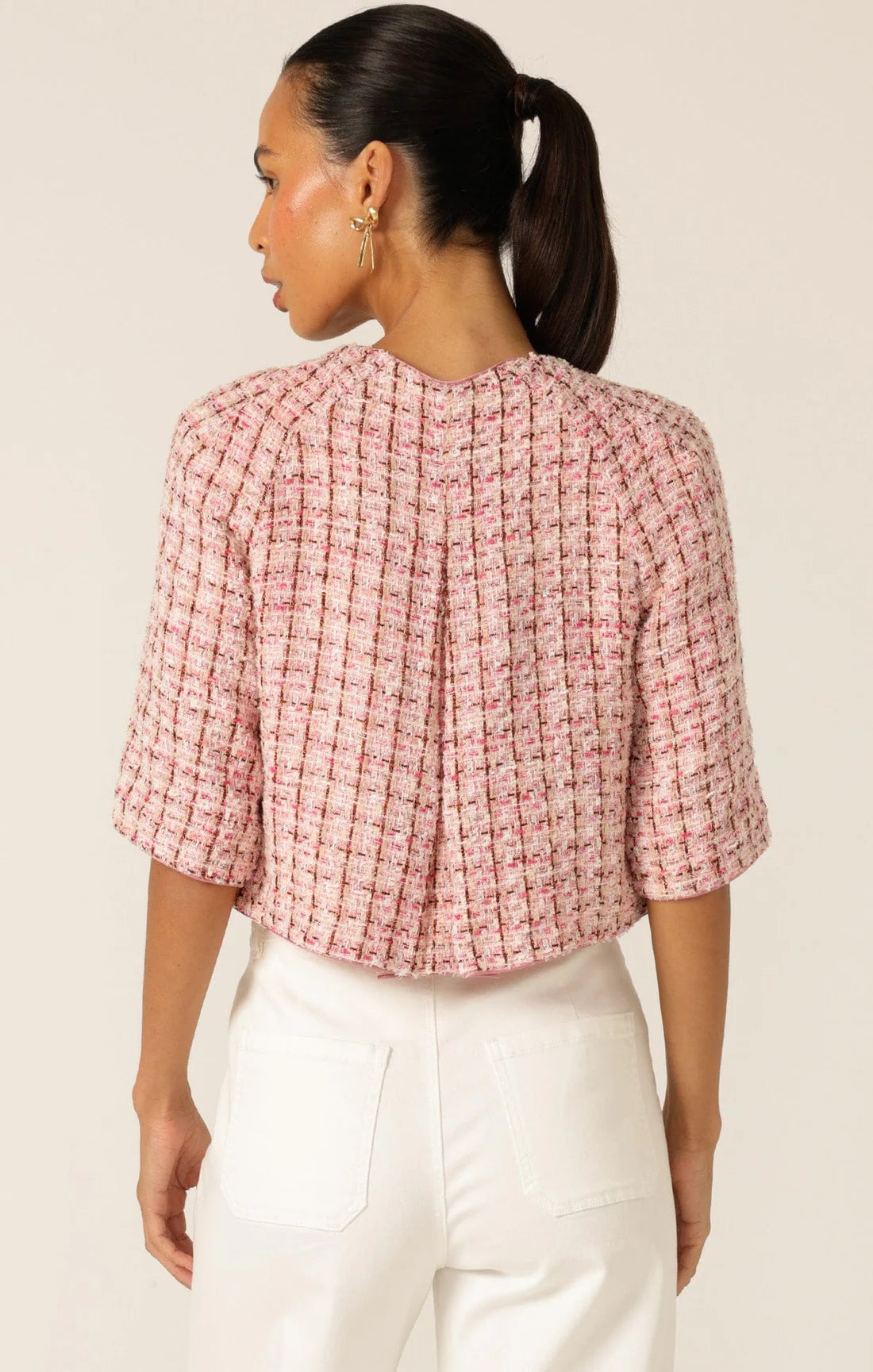 Sacha Drake - La Rose Jacket - Pink White. Tweed